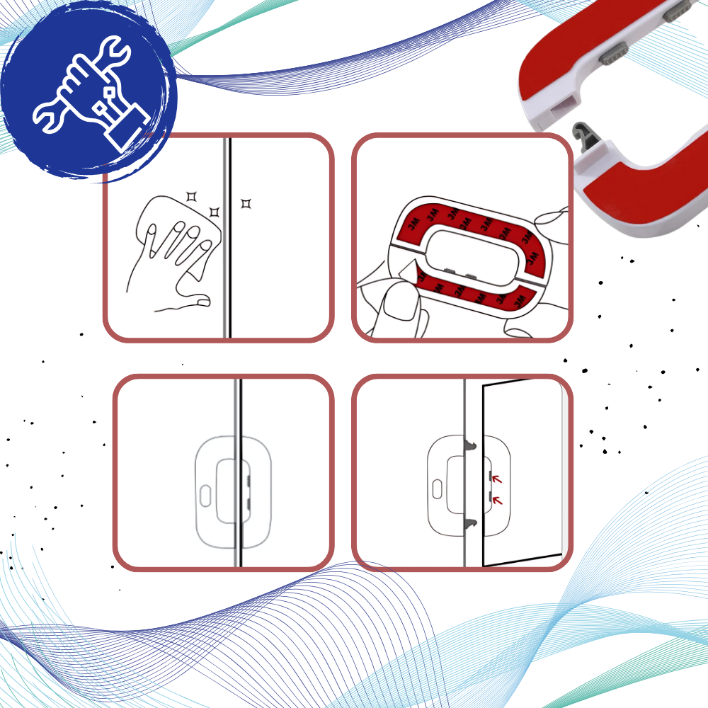 Verrou de sécurité de la porte du réfrigérateur pour enfant - Ozerty