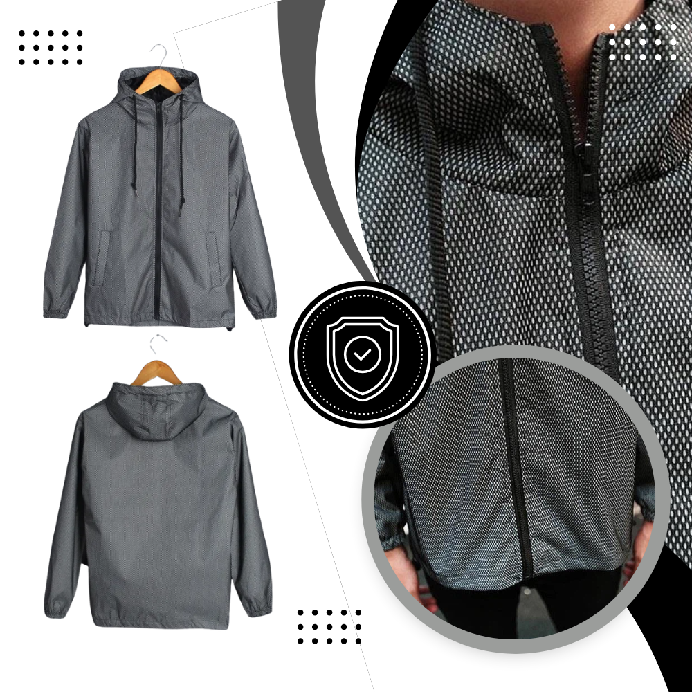 Veste coupe-vent à capuche effet iridescent - Ozerty