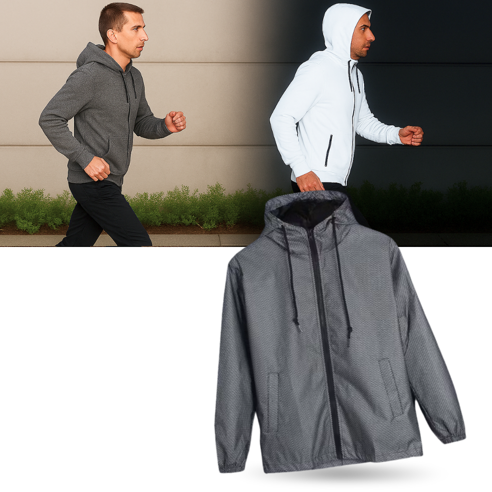 Veste coupe-vent à capuche effet iridescent - Ozerty