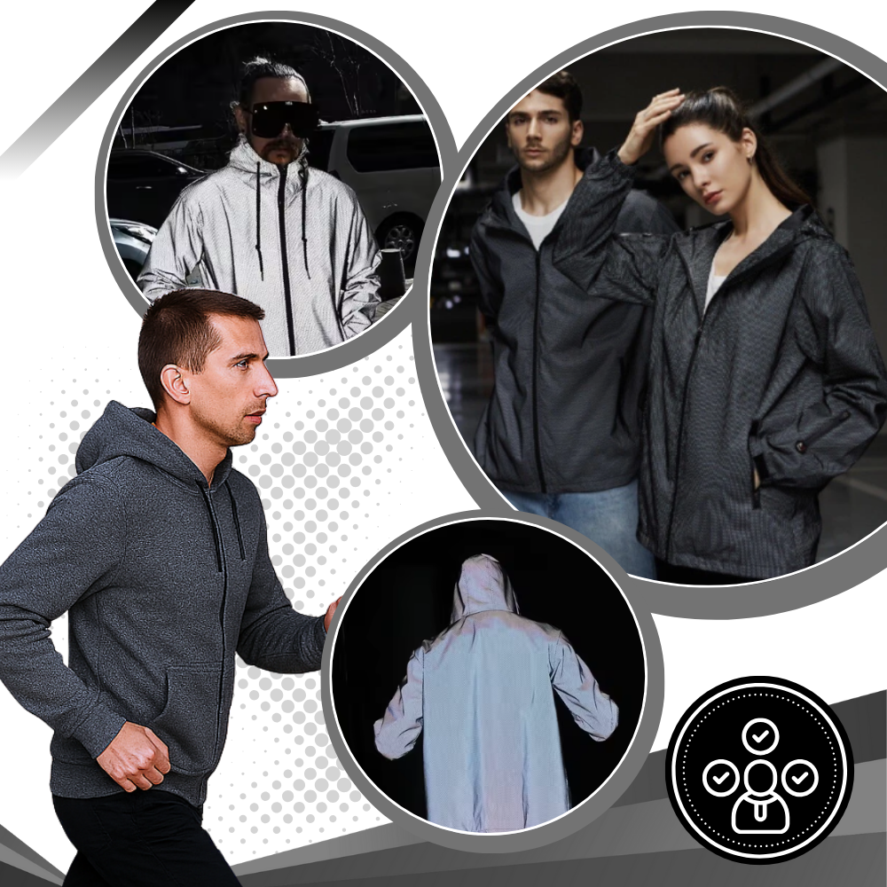 Veste coupe-vent à capuche effet iridescent - Ozerty