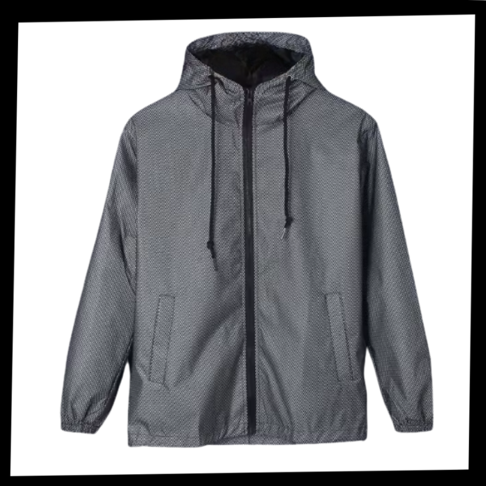 Veste coupe-vent à capuche effet iridescent - Ozerty
