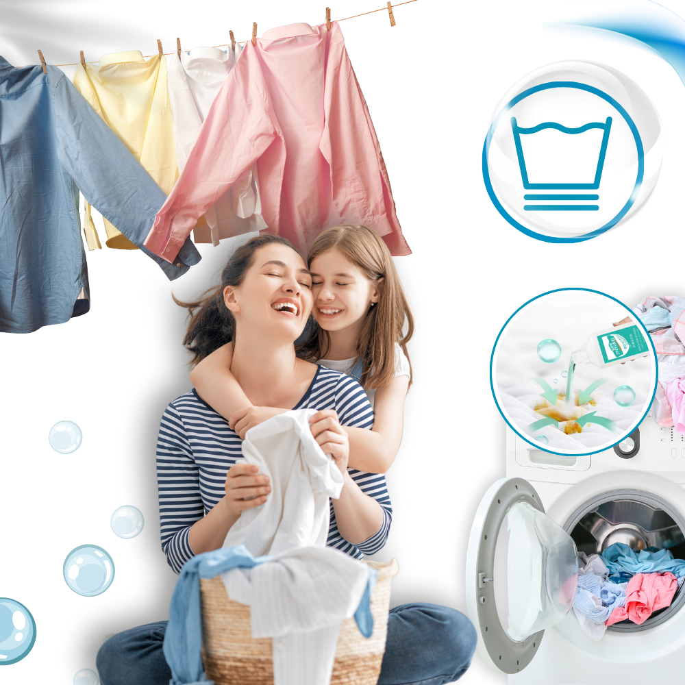 Solution de nettoyage à l'eau de Javel pour la protection des couleurs - Ozerty