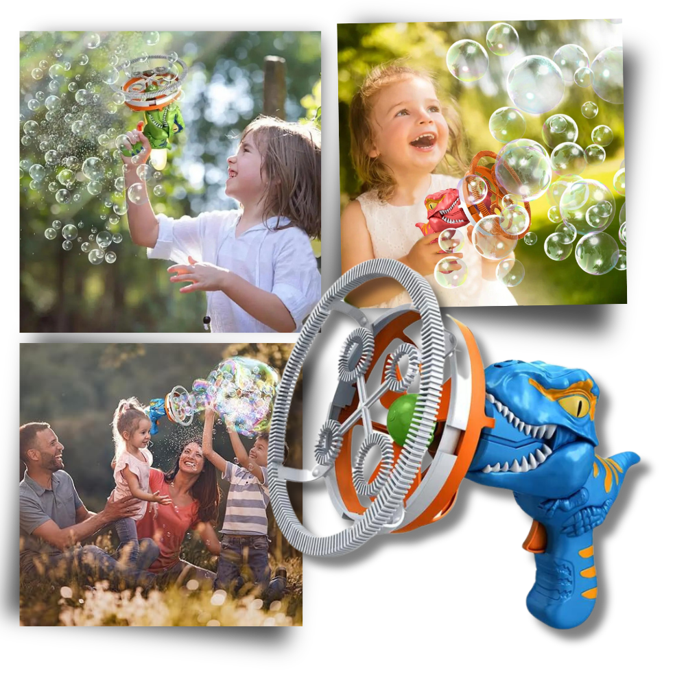 Machine à bulles colorées en forme de dinosaure
 - Ozerty