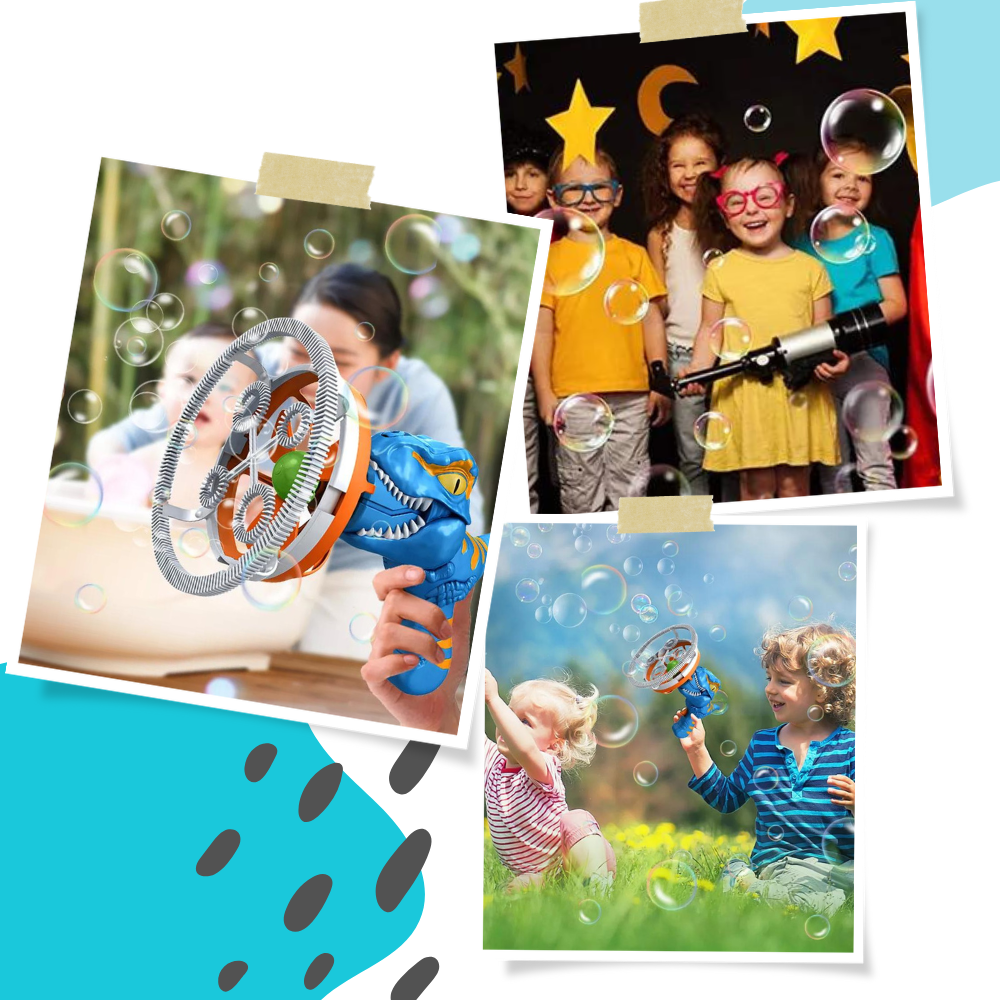 Machine à bulles colorées en forme de dinosaure
- Ozerty