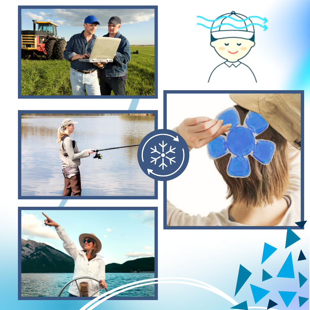 Insert de poche de gel rafraîchissant pour la tête - Ozerty