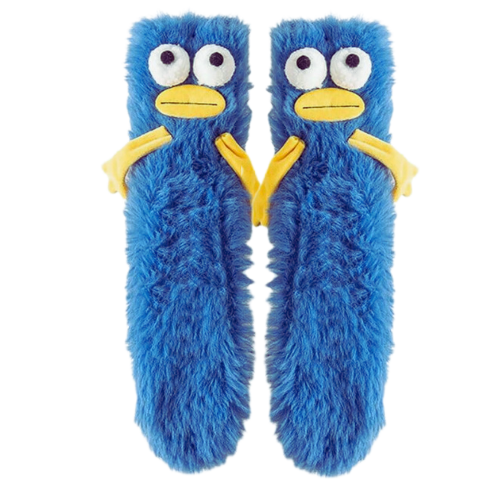 Chaussettes Funky en velours corail -Bleu - Ozerty