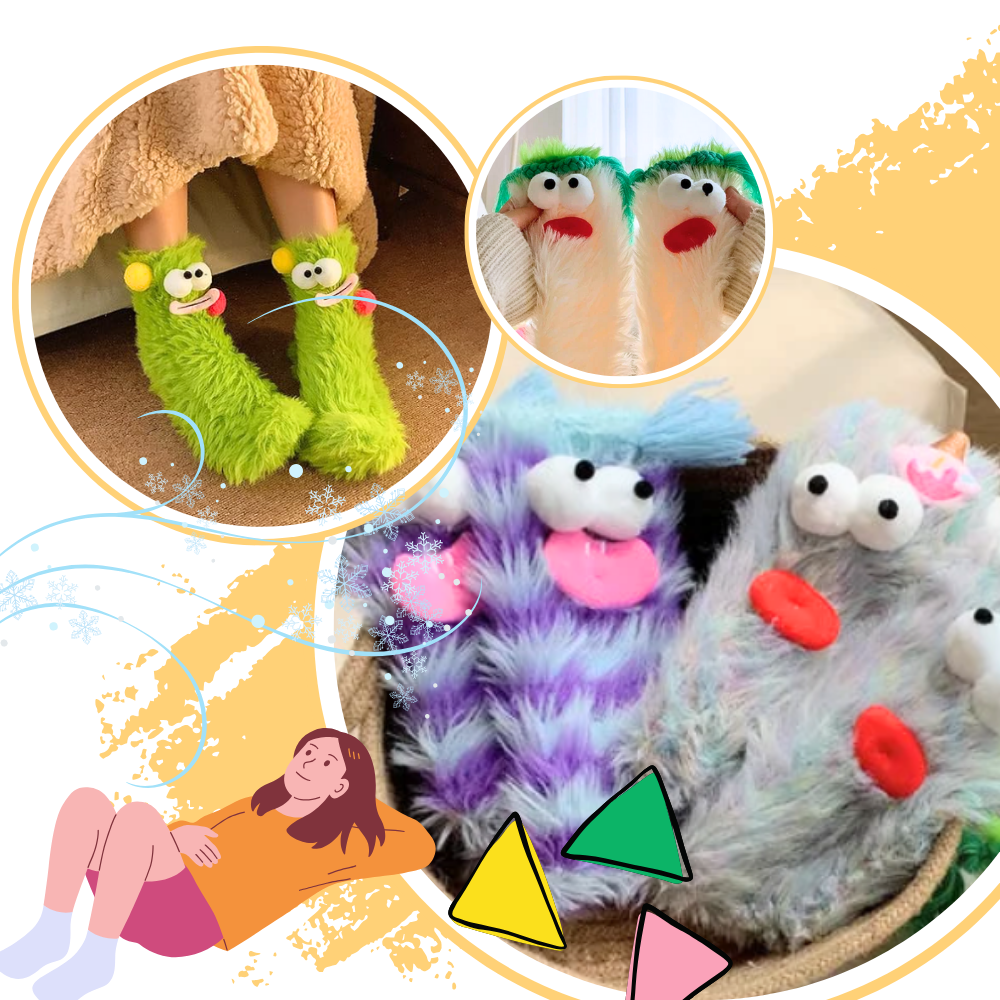 Chaussettes Funky en velours corail - Ozerty