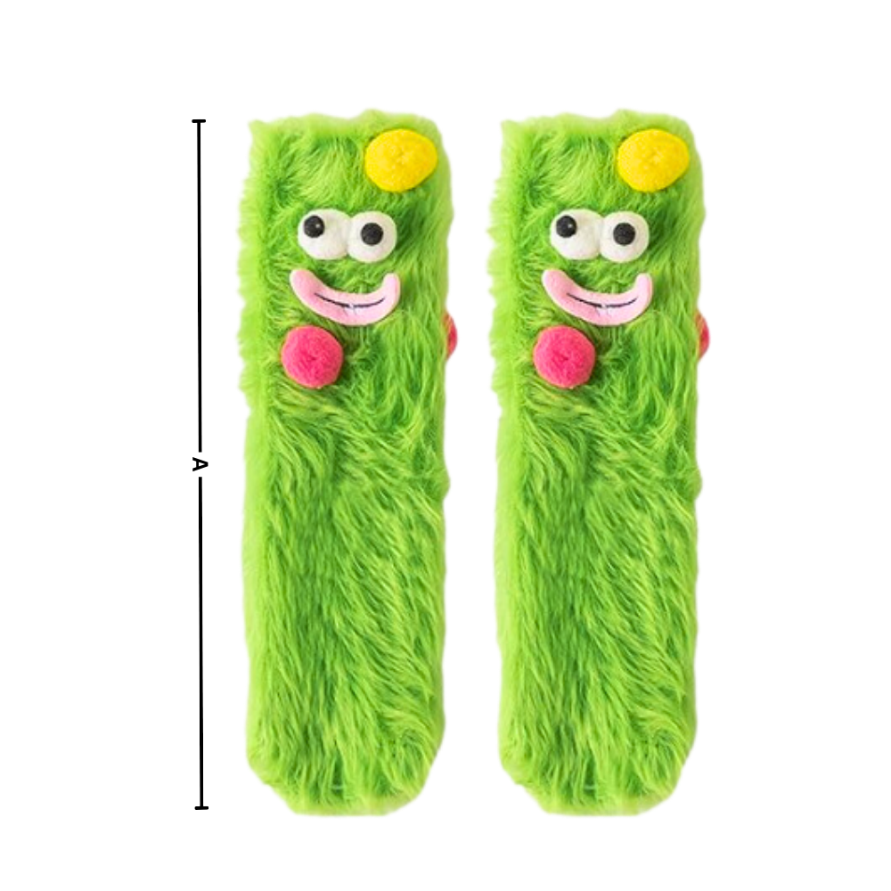 Chaussettes Funky en velours corail - Ozerty