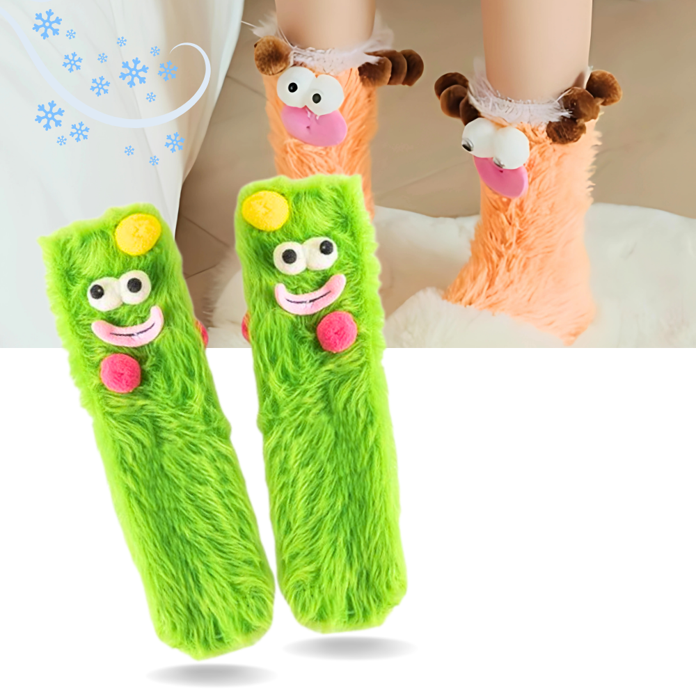 Chaussettes Funky en velours corail - Ozerty