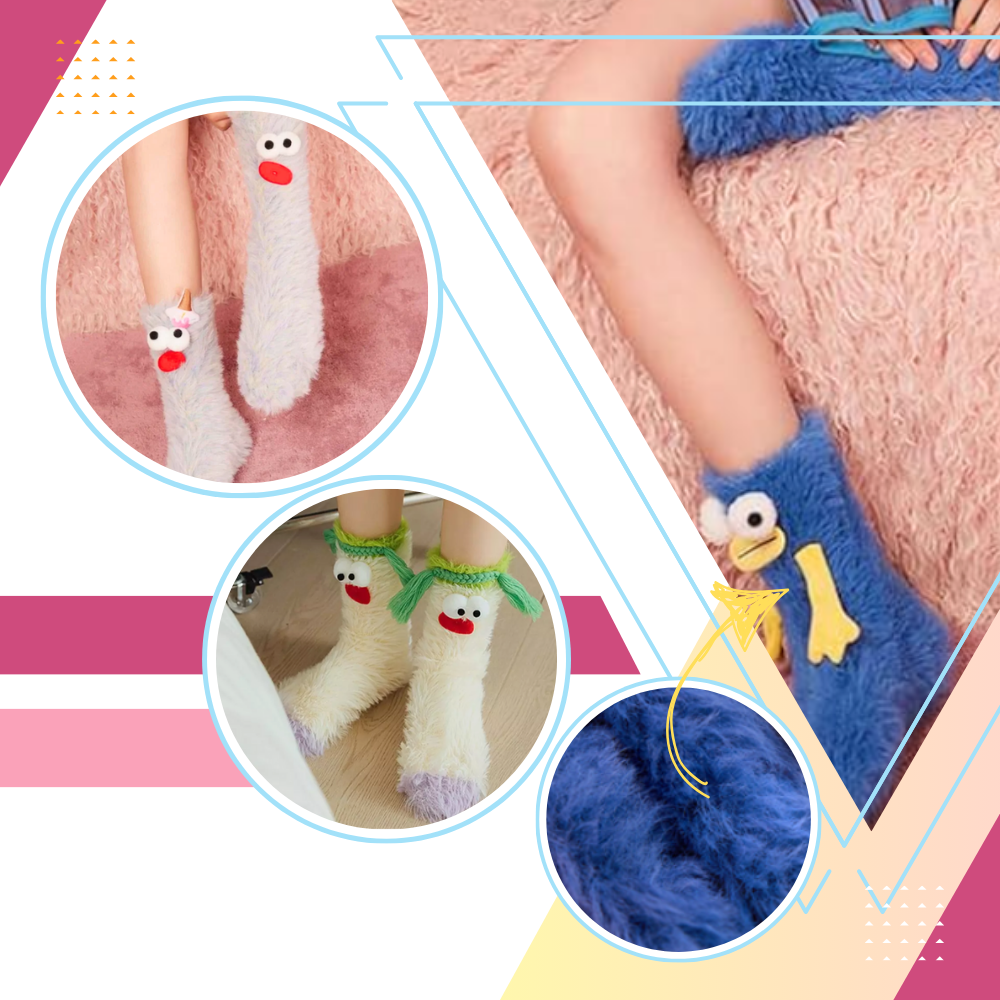 Chaussettes Funky en velours corail - Ozerty