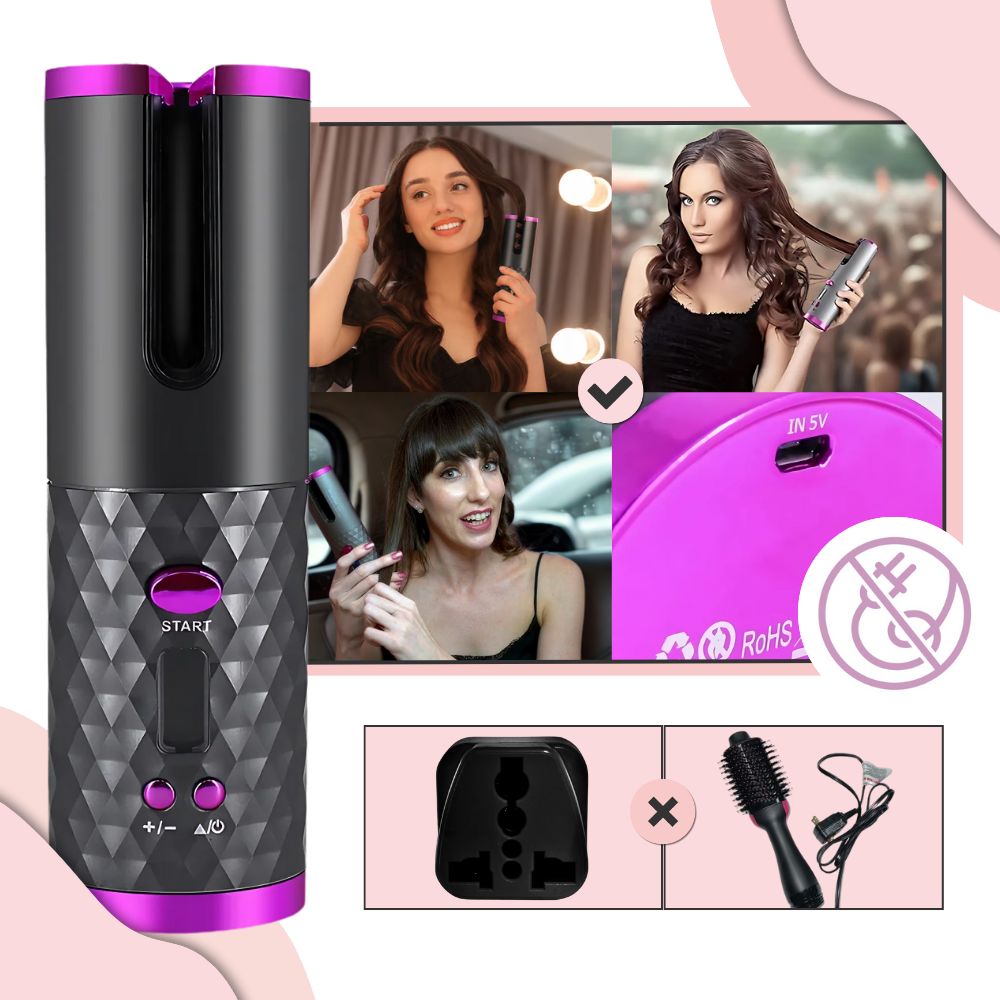 Fer à boucler ionique sans fil - Ozerty