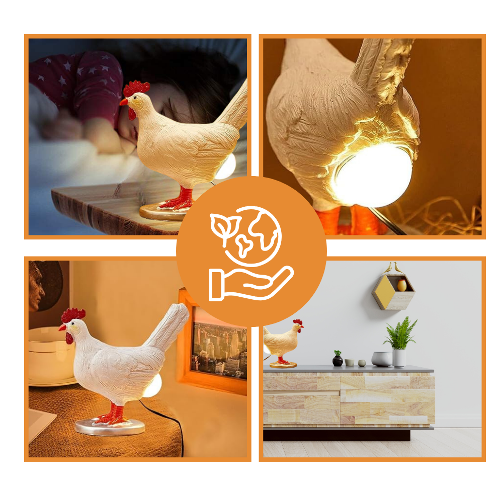 Lampe douce en forme de poule
- Ozerty