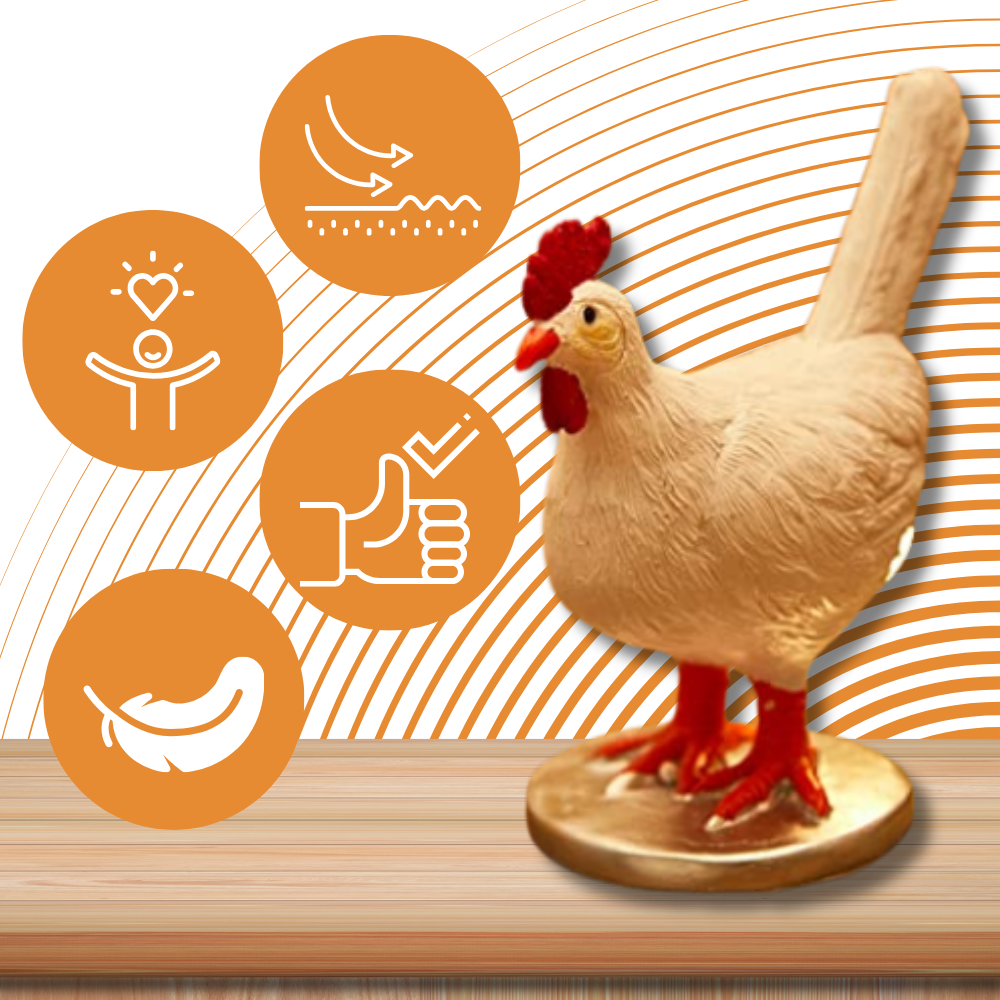 Lampe douce en forme de poule
- Ozerty