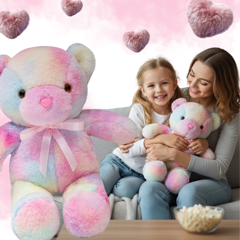 Peluche lumineuse LED en forme d'ourson - Ozerty