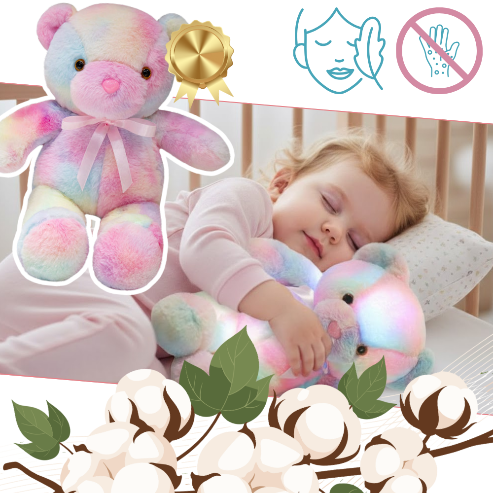 Peluche lumineuse LED en forme d'ourson - Ozerty