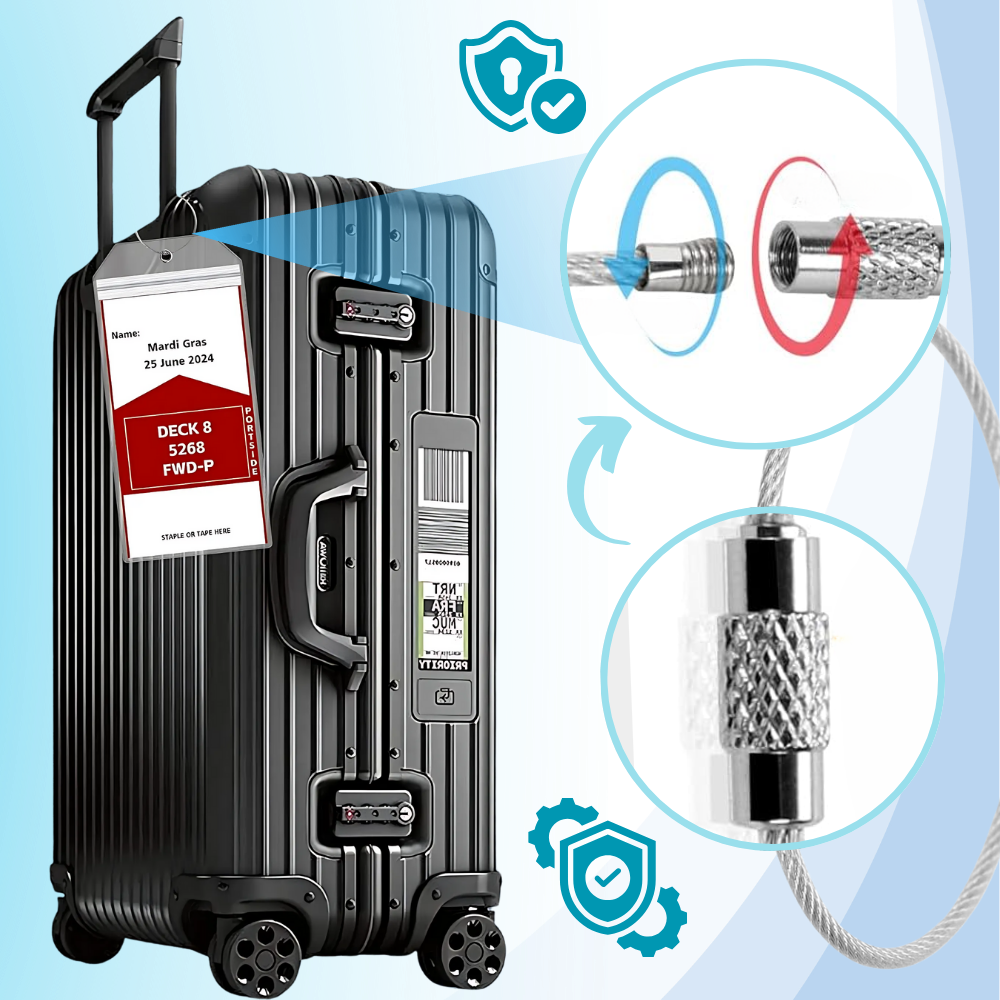 Porte-étiquettes à bagages imperméable et personnalisé - Ozerty