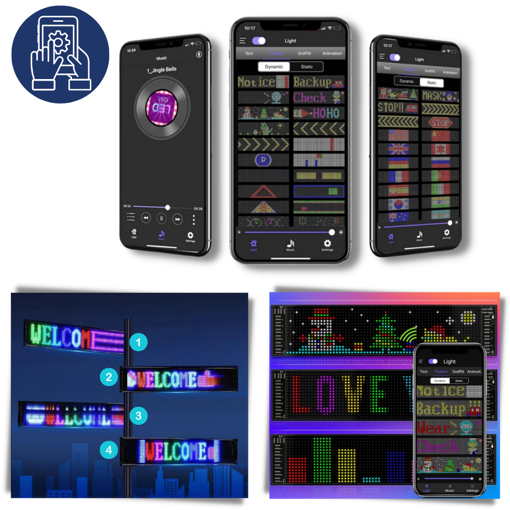 Panneau LED personnalisable et flexible
- Ozerty