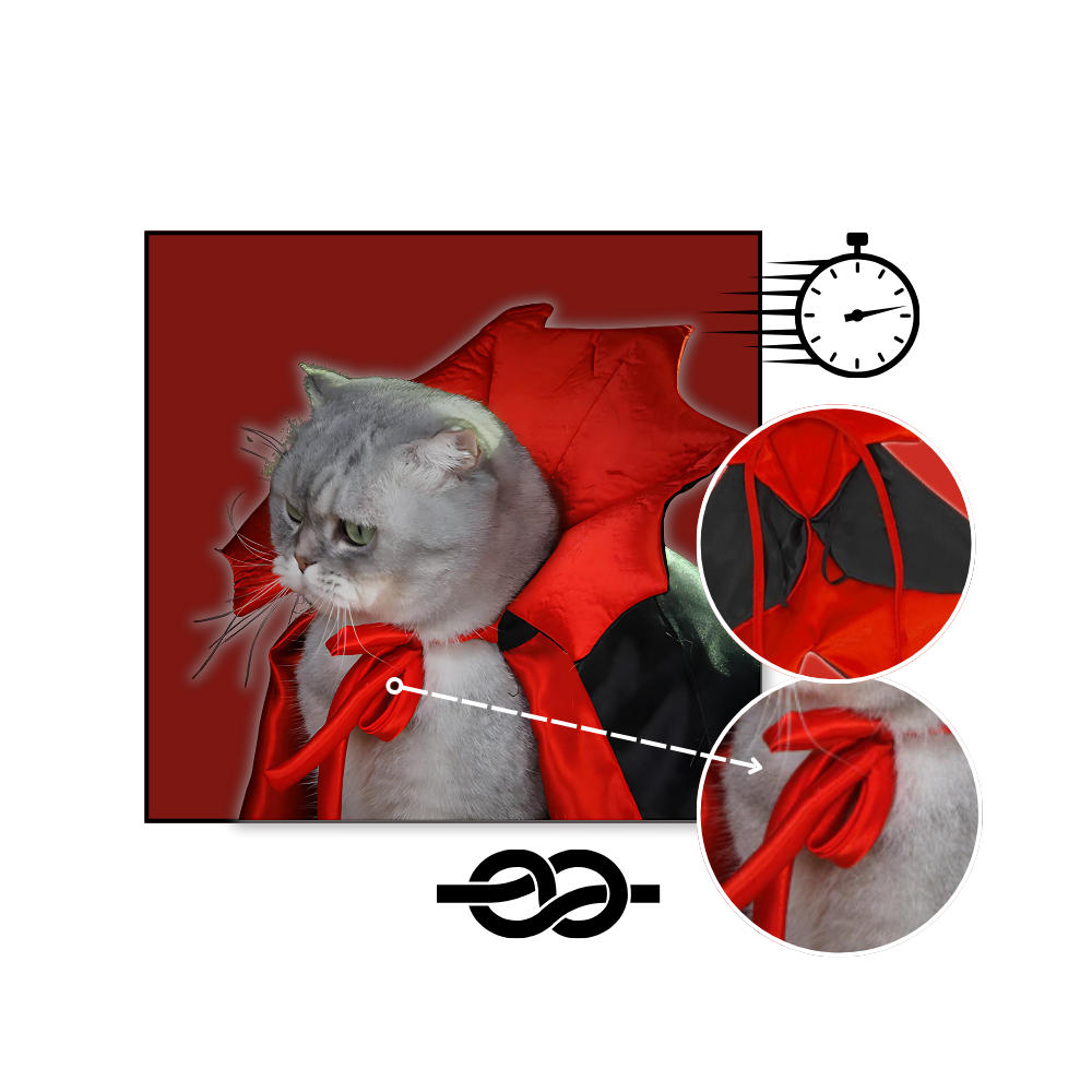 Costume d'Halloween Dracula pour animaux de compagnie - Ozerty