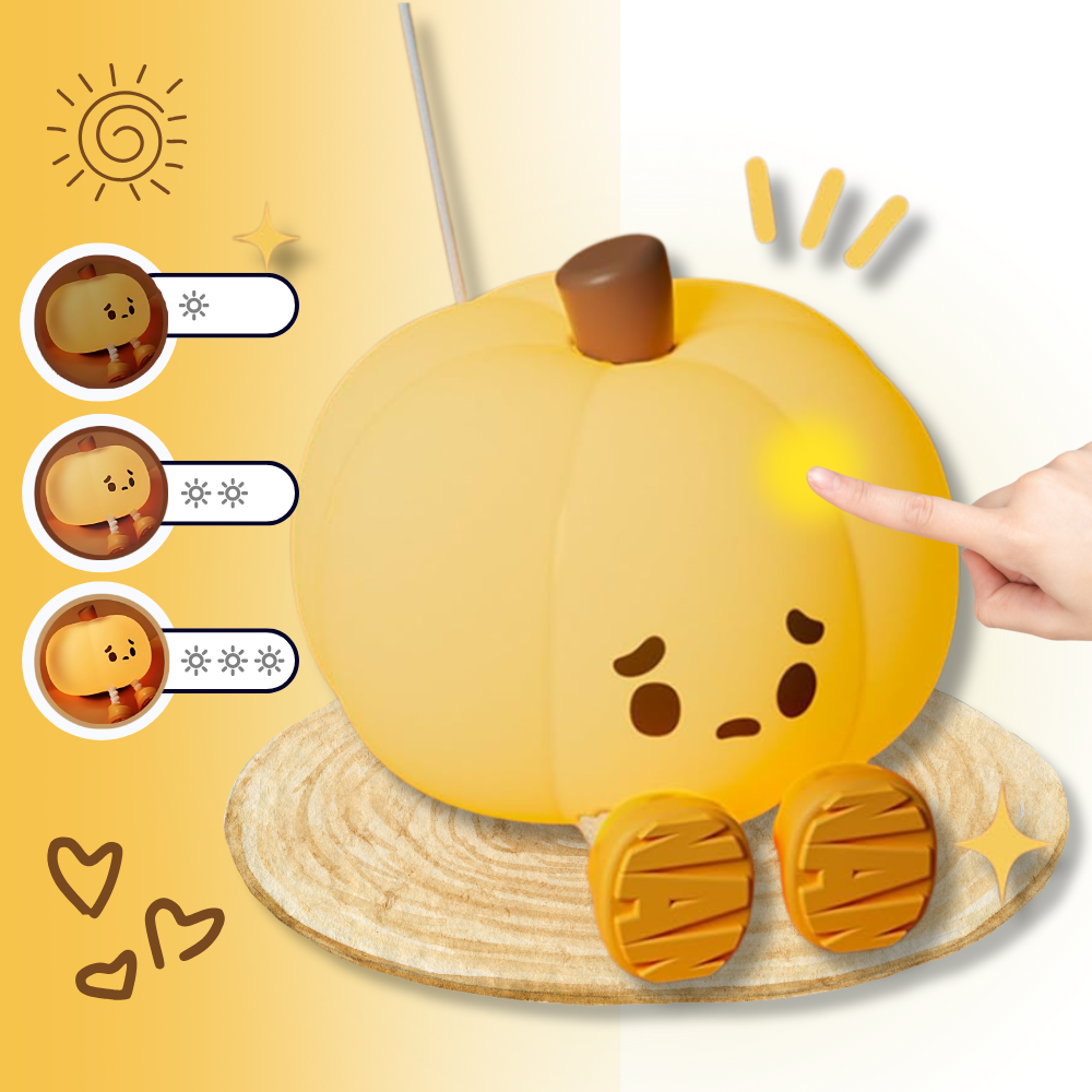 Veilleuse citrouille mignonne et triste - Ozerty