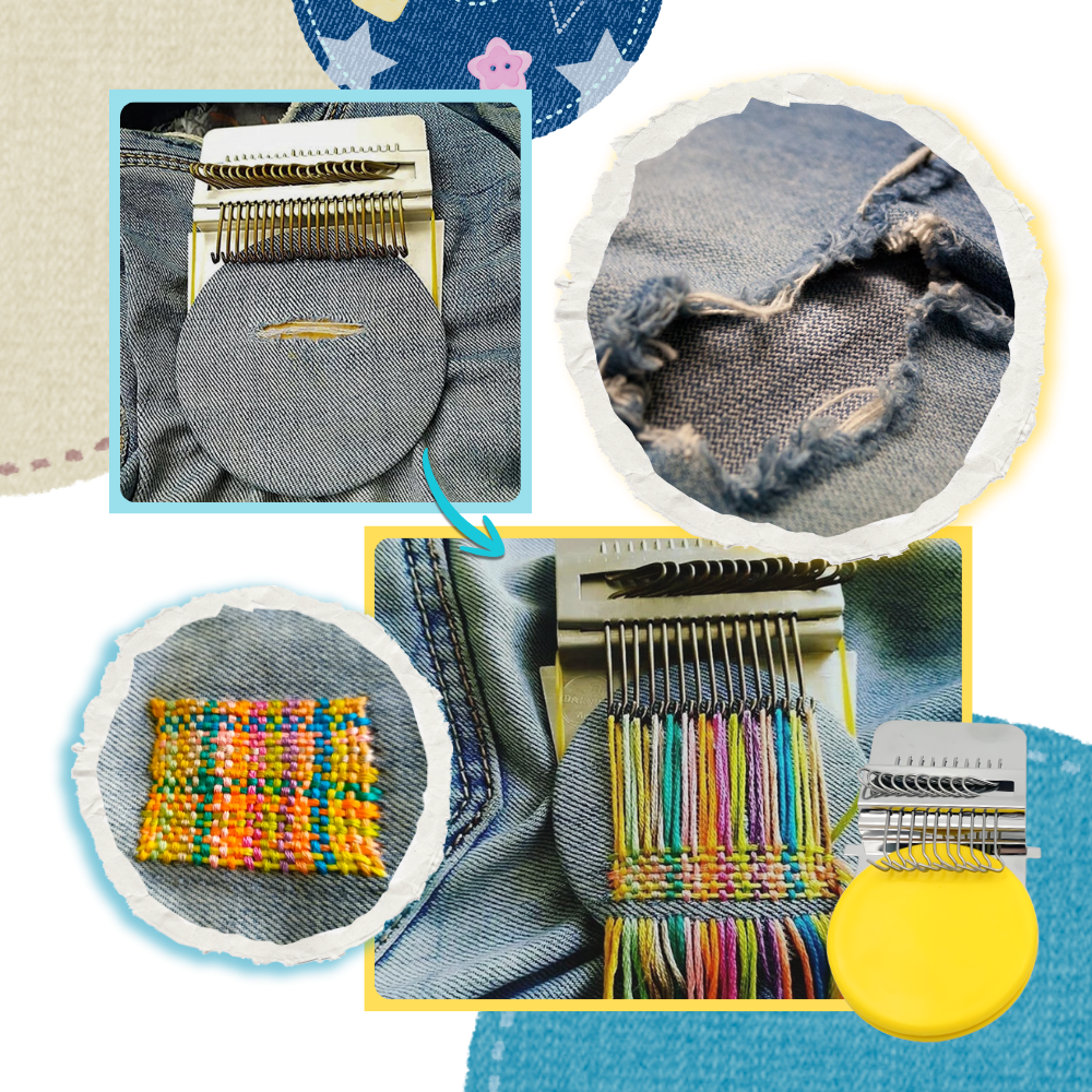 Mini métier à raccommoder tissu DIY - Ozerty