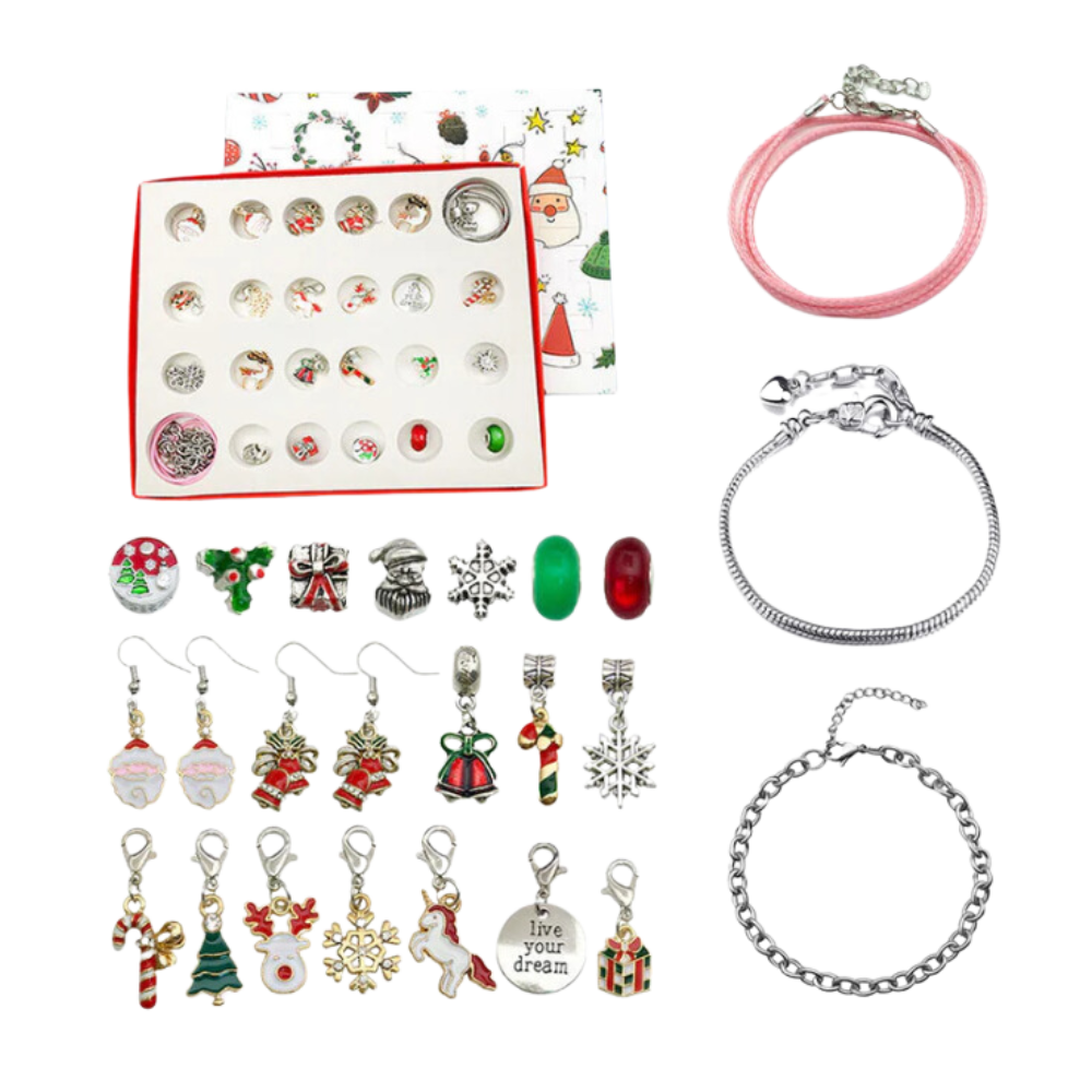 Calendrier de l'Avent Bijoux à faire soi-même de 24 jours -Multicolore - Ozerty