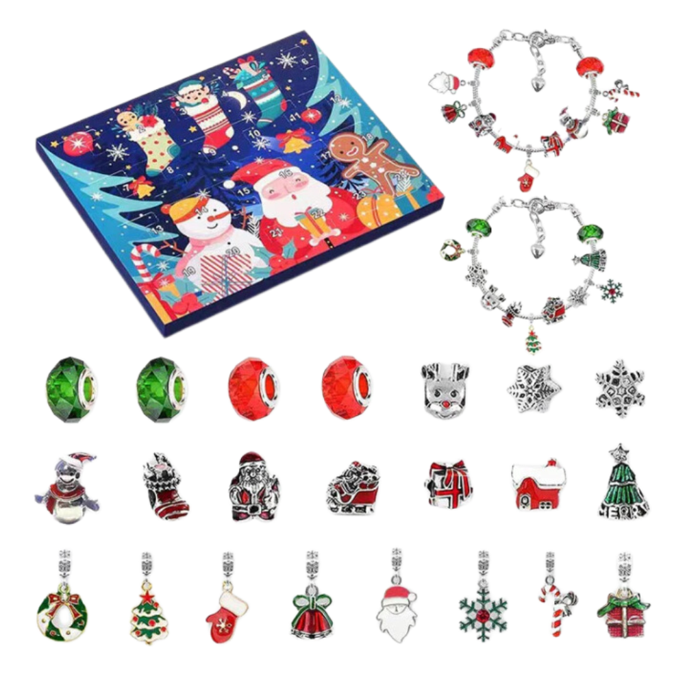 Calendrier de l'Avent Bijoux à faire soi-même de 24 jours -Bonhomme de neige - Ozerty