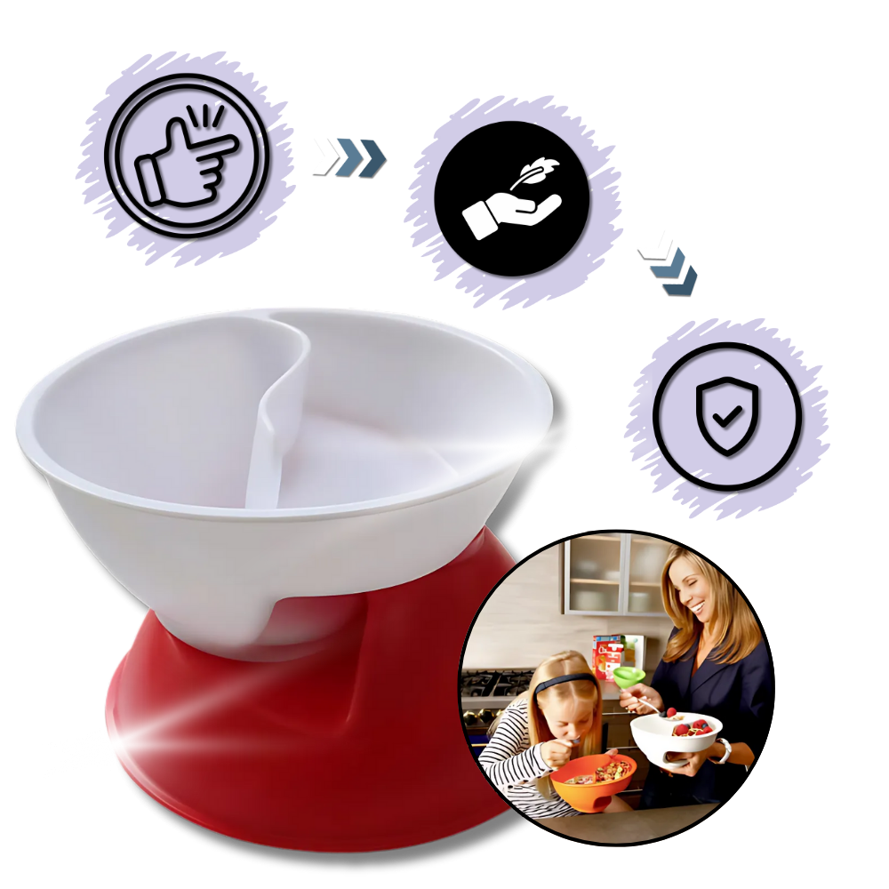 Bol à céréales avec séparation sec-humide - Ozerty