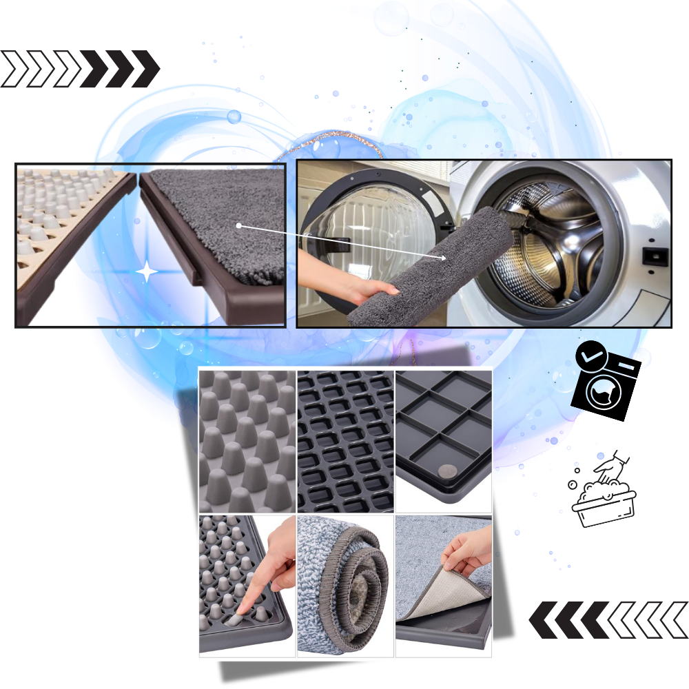 Tapis désinfectant à double zone de nettoyage - Ozerty