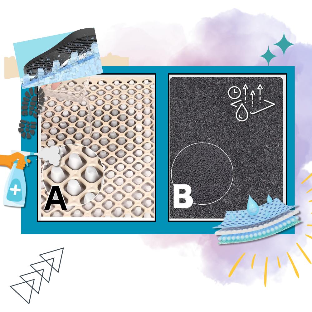 Tapis désinfectant à double zone de nettoyage - Ozerty