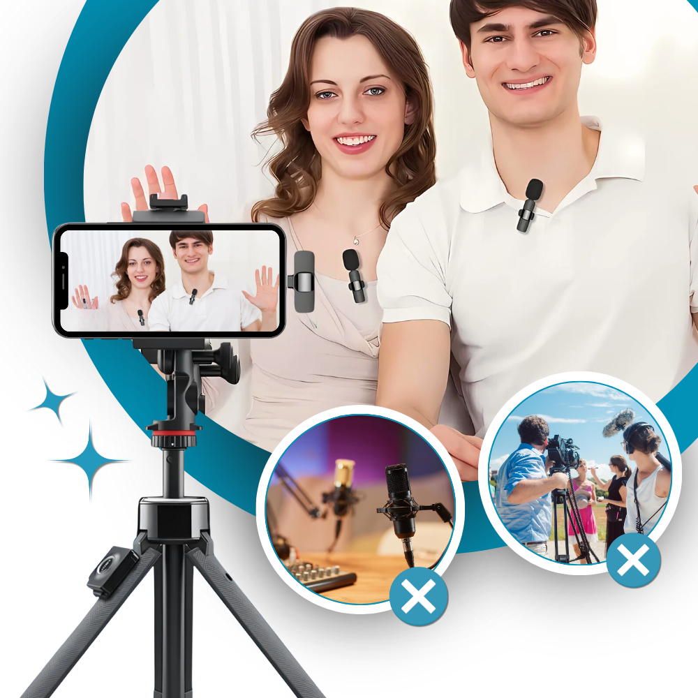 Micro cravate double à réduction de bruit - Ozerty