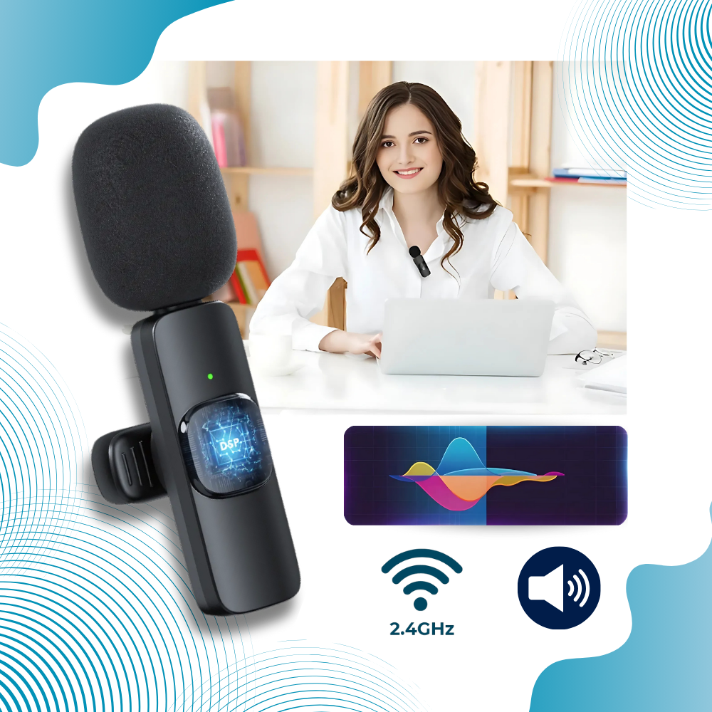 Micro cravate double à réduction de bruit - Ozerty