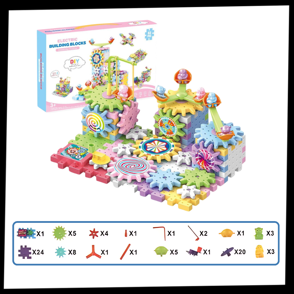 Jouet éducatif à engrenages électriques - Ozerty