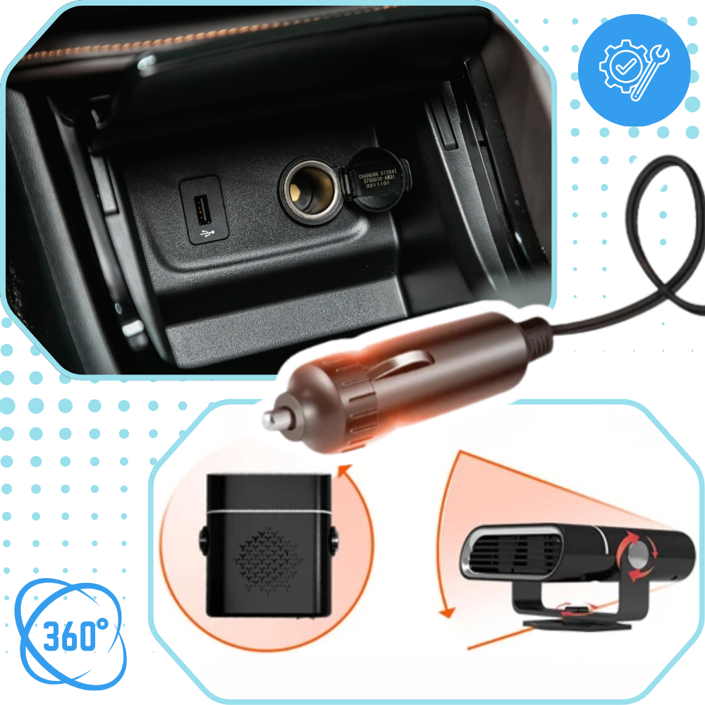 Dégivreur portable pour voiture 2 en 1 - Ozerty