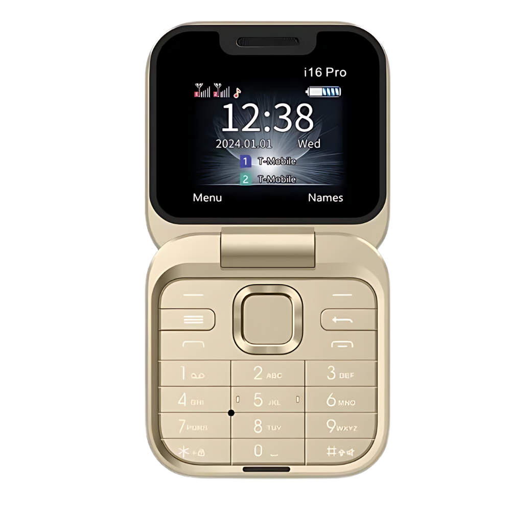 Téléphone portable pliable Dual Sim
-I16 Pro/Doré - Ozerty