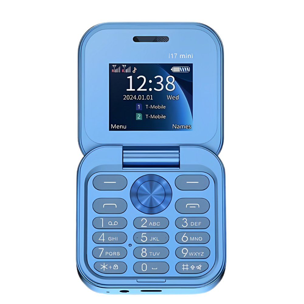 Téléphone portable pliable Dual Sim
-I17 Pro/Bleu - Ozerty