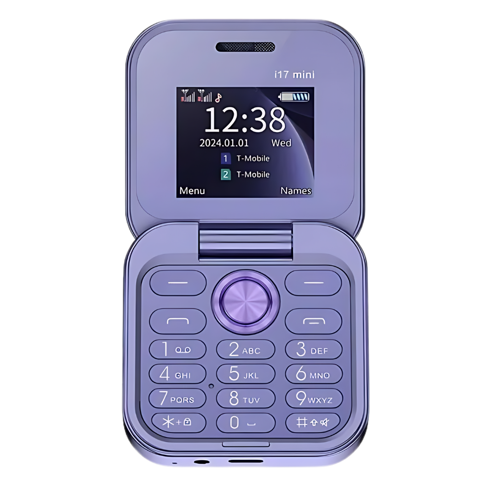 Téléphone portable pliable Dual Sim
-I17 Pro/Violet - Ozerty