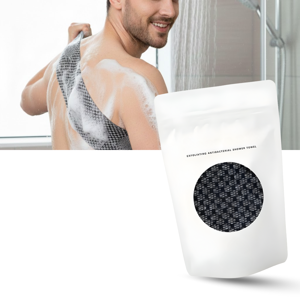 Gant de toilette exfoliant à double surface - Ozerty