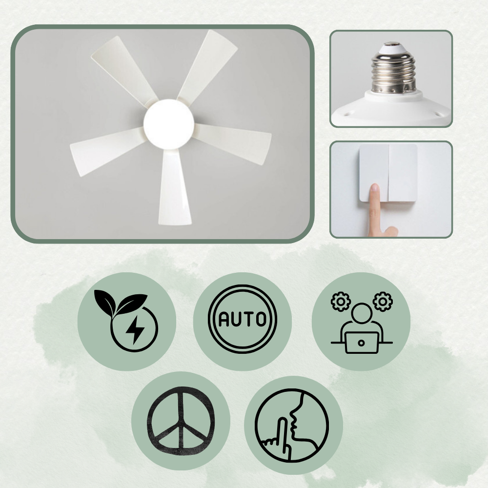 Ventilateur de plafond avec lampe - Ozerty