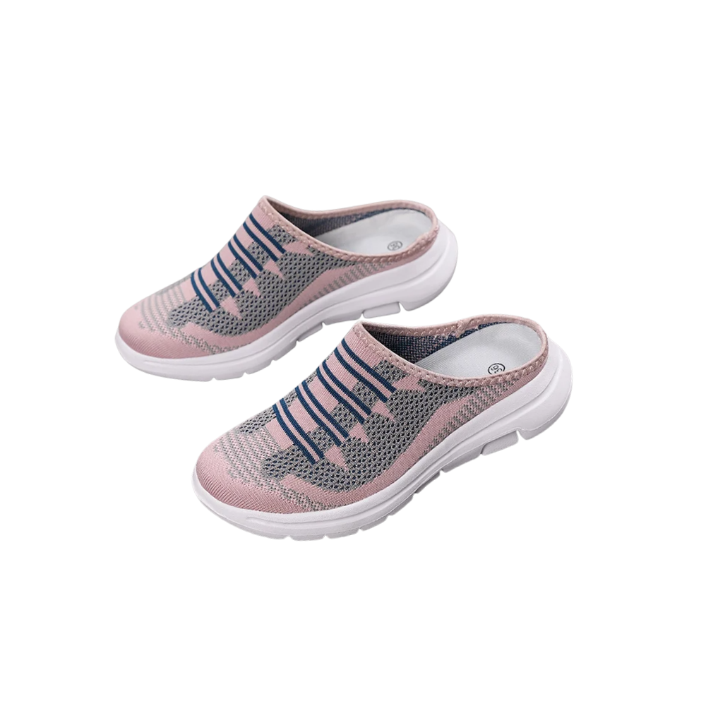 Mules plates confortables et facile à enfiler -Rose - Ozerty