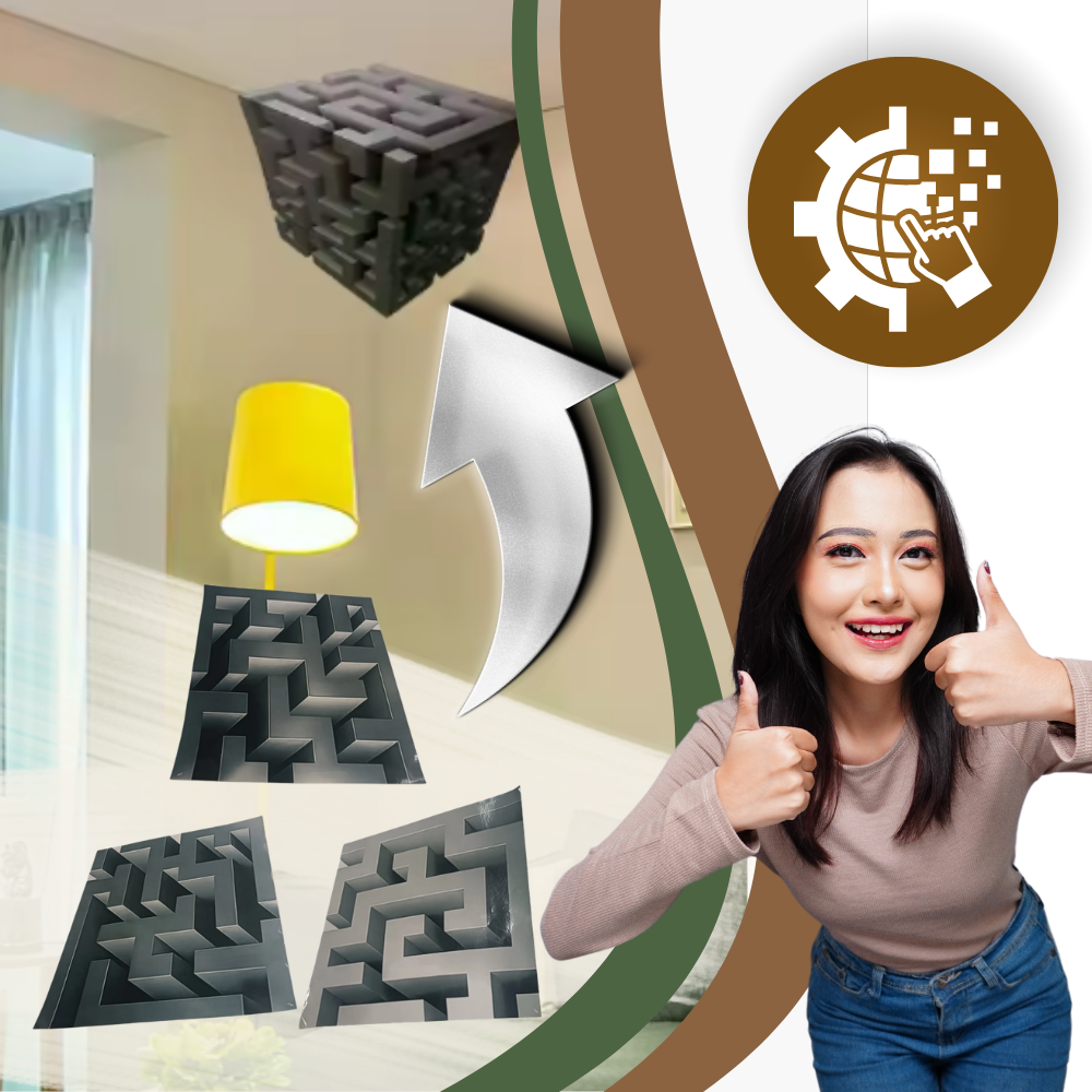 Sticker mural illusion 3D - Ozerty