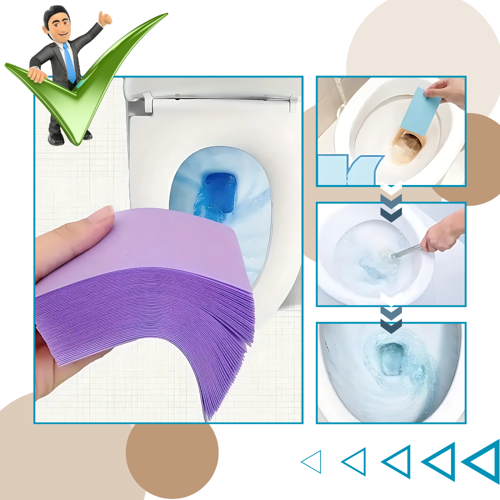 Feuilles nettoyantes écologiques pour les toilettes - Ozerty