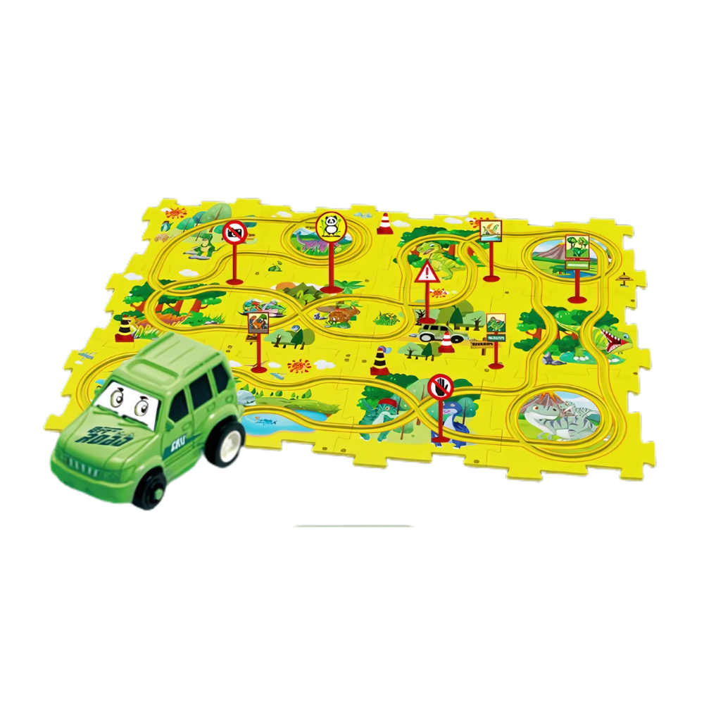 Jeu de piste ludique pour voitures électriques
 -Dinosaure/25 Pcs - Ozerty
