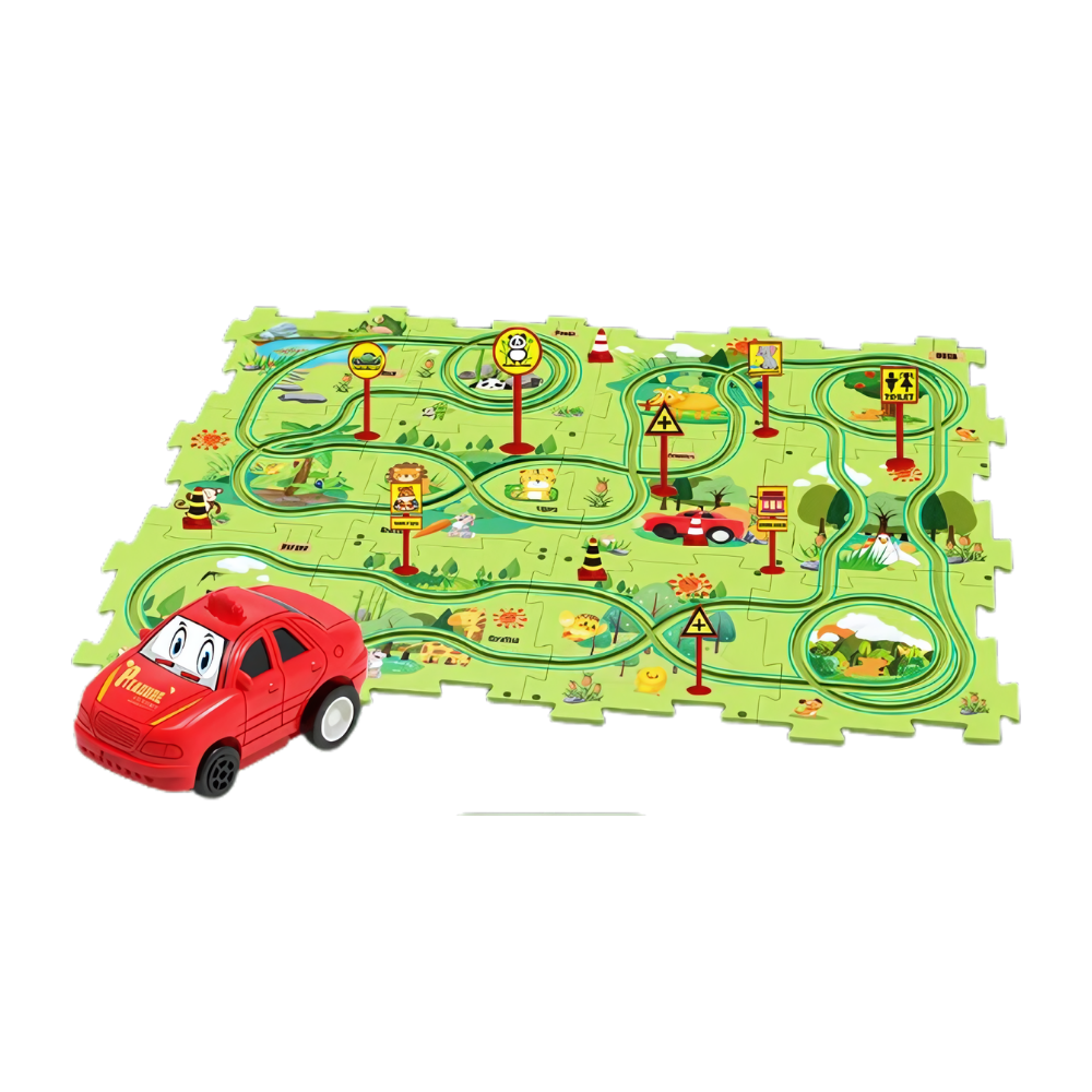 Jeu de piste ludique pour voitures électriques
 -Forêt/25 Pcs - Ozerty