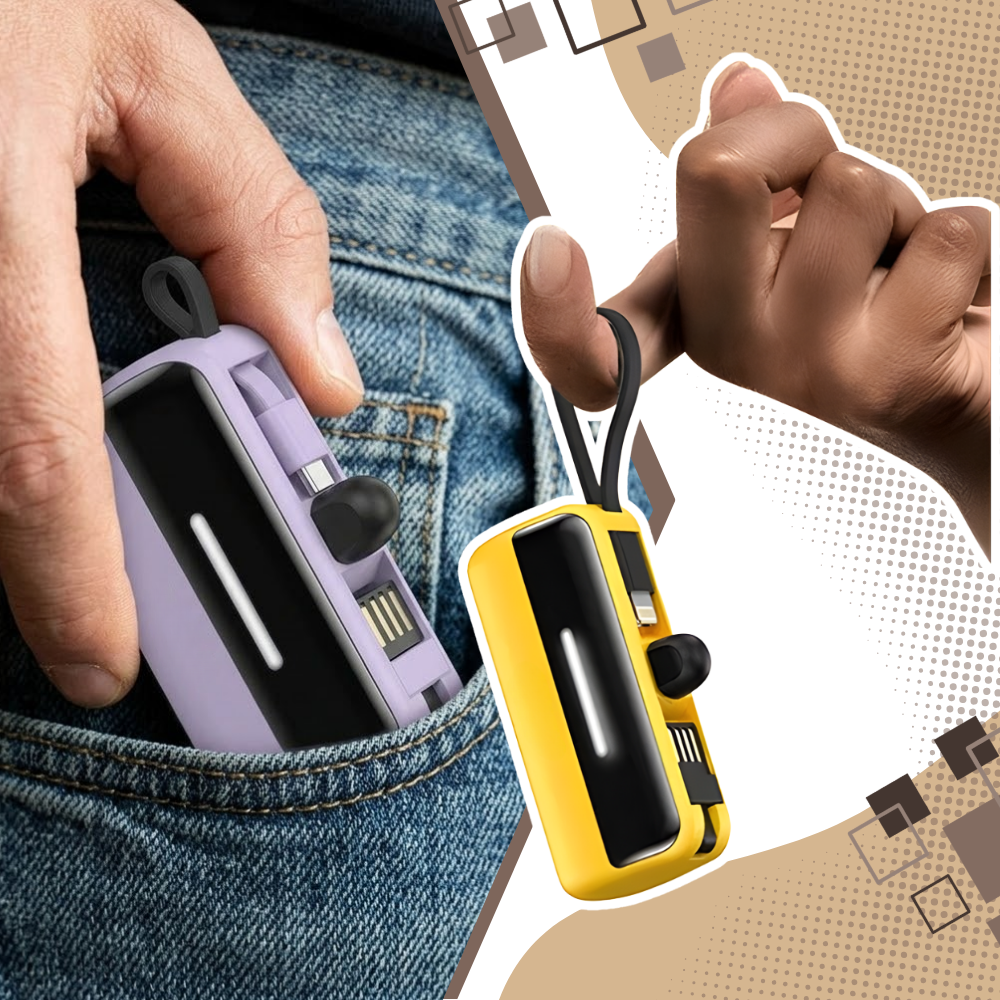 Batterie de secours externe compacte avec support intégré - Ozerty