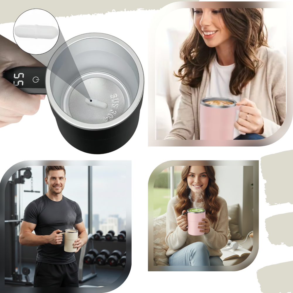 Tasse intelligente avec mélangeur automatique - Ozerty