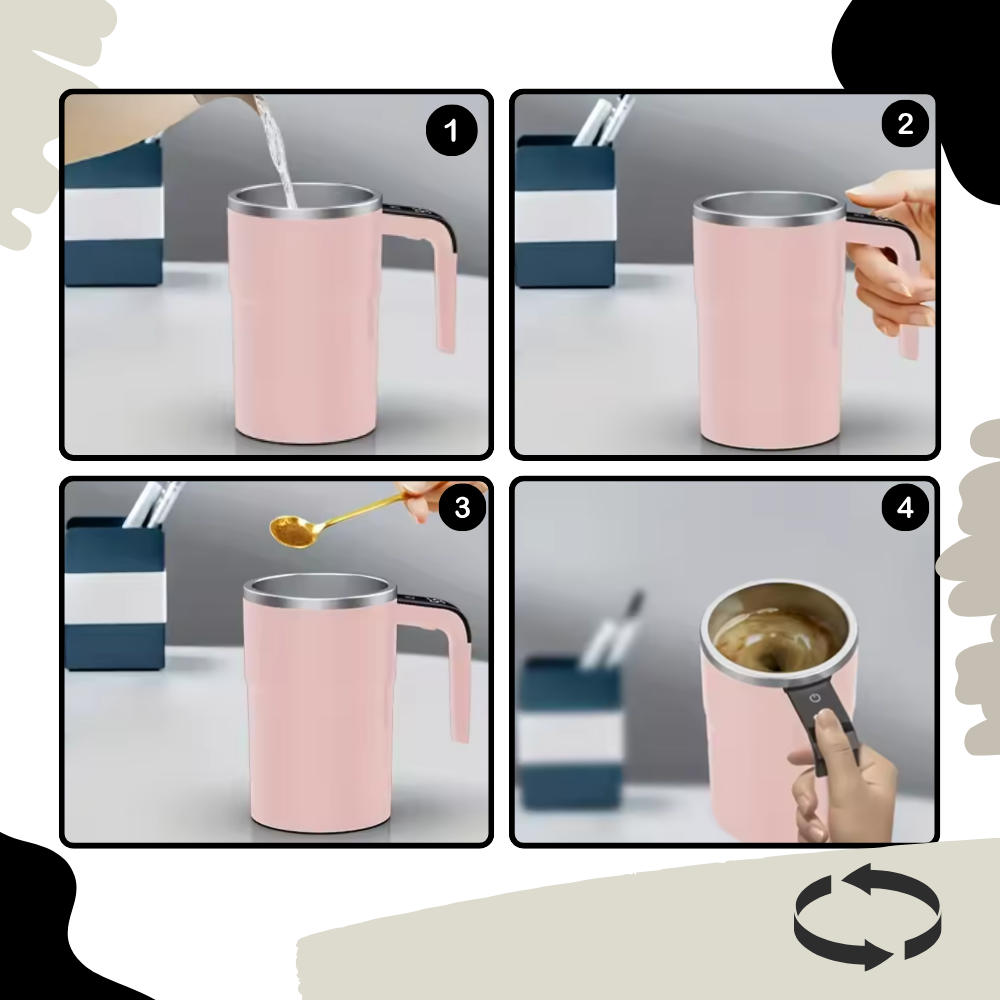 Tasse intelligente avec mélangeur automatique - Ozerty