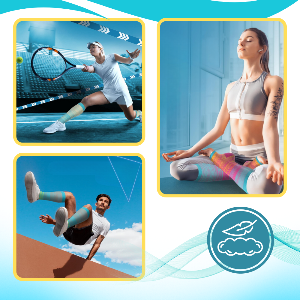 Chaussettes de compression élastiques pied ouvert - Ozerty