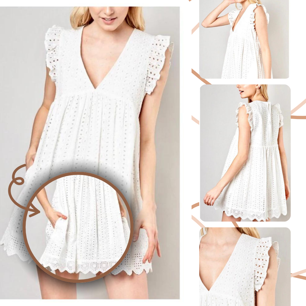 Robe élégante en broderie anglaise
 - Ozerty