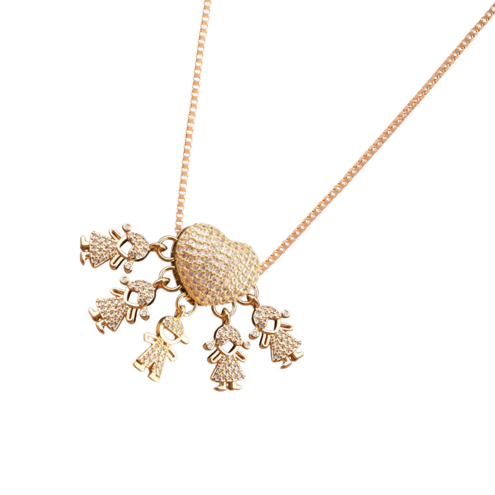 Collier élégant à breloques pour maman
-1 garçon 4 filles - Ozerty