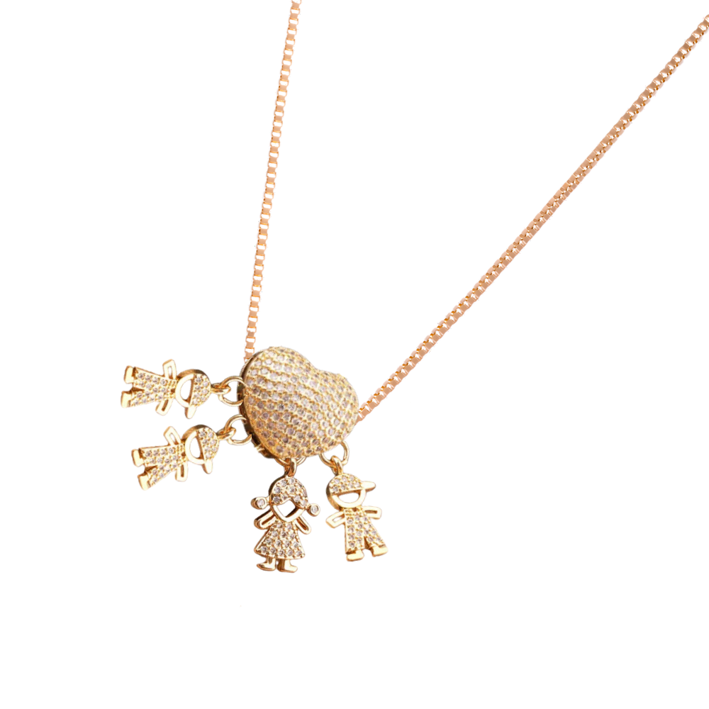 Collier élégant à breloques pour maman
-3 garçons 1 fille - Ozerty